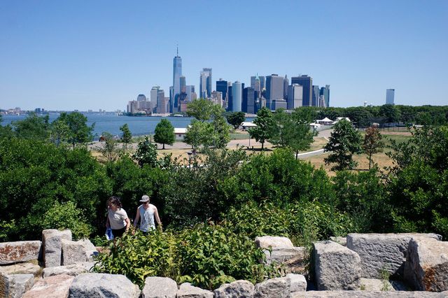 the view of Lower Manhattan from Governor's Island